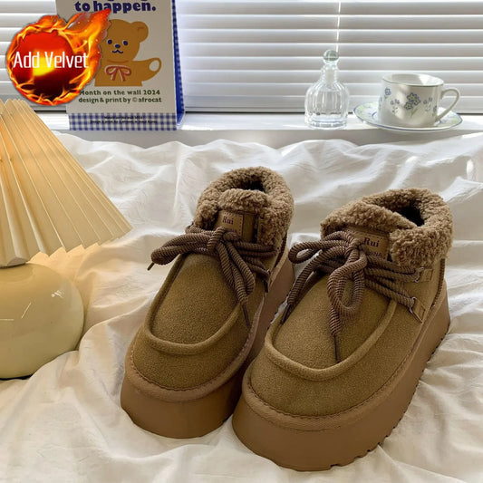Woman Shoes Ankle Padded Plus Warm Snow Boots for Women Booties No Slipery Large Size Fashion 2024 Y2k Spring Autumn Sale Gyaru