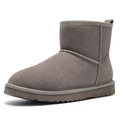 Kidmi Suede Plush Women Shoes Winter Snow Boots Warm Nonslip Mini Boots Cashmere Fuzzy Ankle Boots Women House Cottons Boots