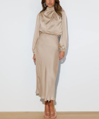 LM | Elegant long-sleeved dress