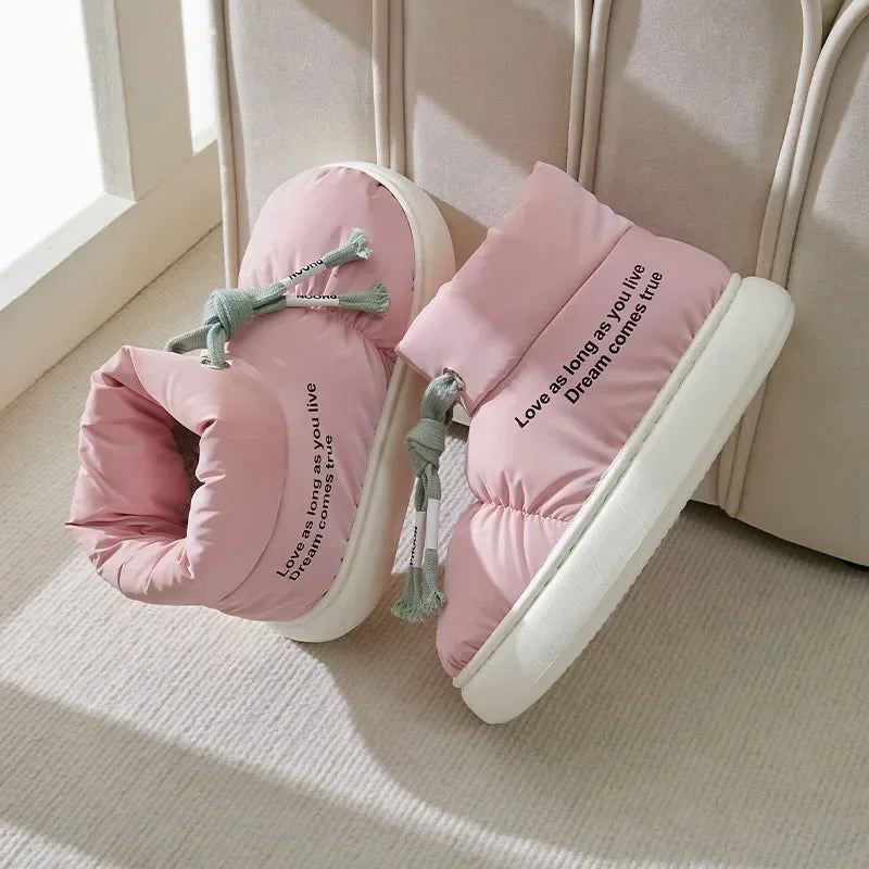Comfortable Soft Sole Winter Boots Women Waterproof Thicked Plush Snow Boots Woman Casual Keep Warm Cotton Padded Shoes Ladies45