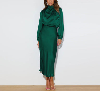 LM | Elegant long-sleeved dress