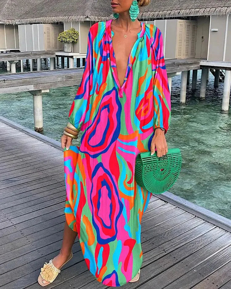 LM | Dress with abstract print