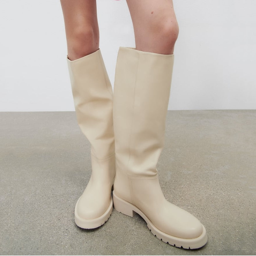 LM | Hot women's genuine leather knee boots