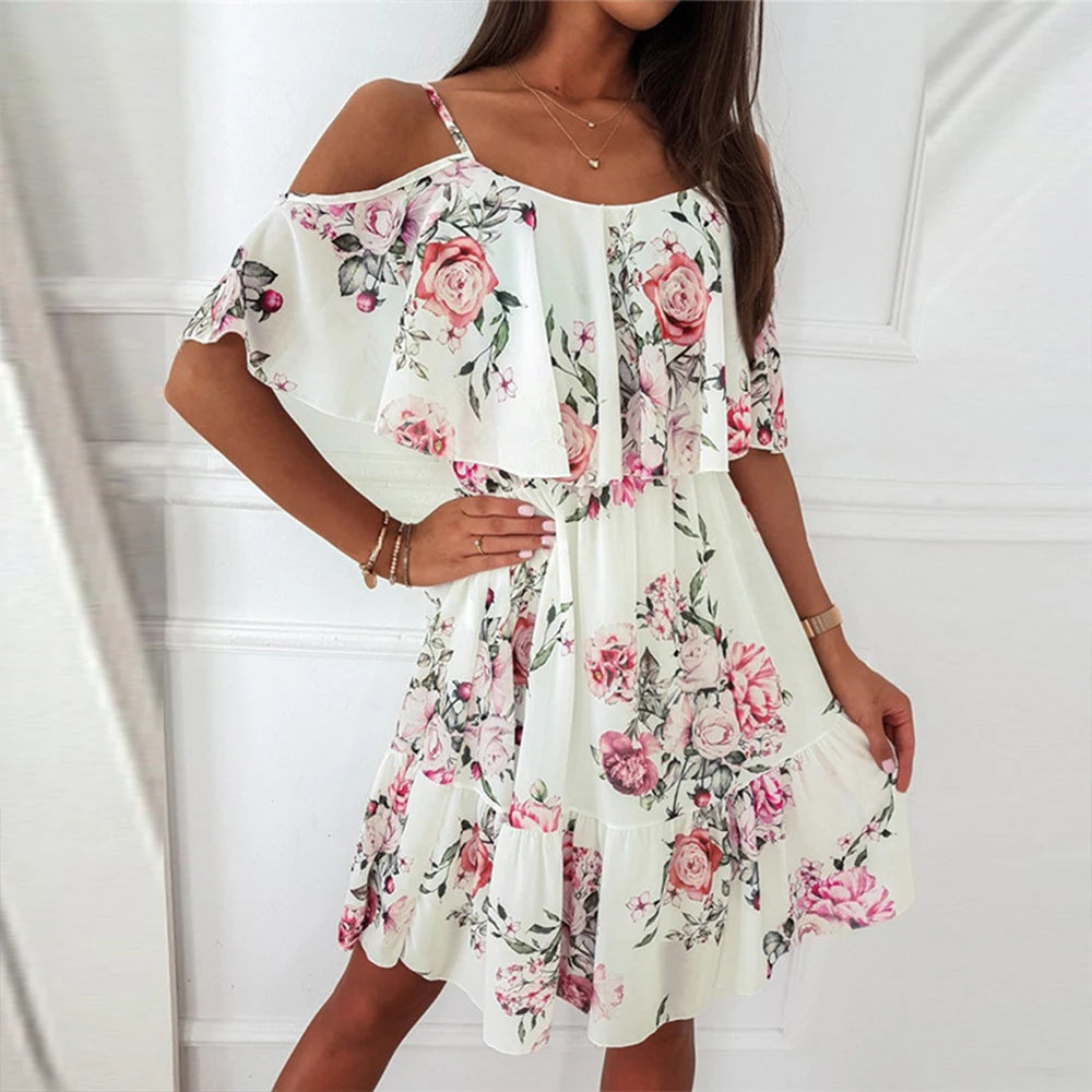 LM | Flowered chiffon dress
