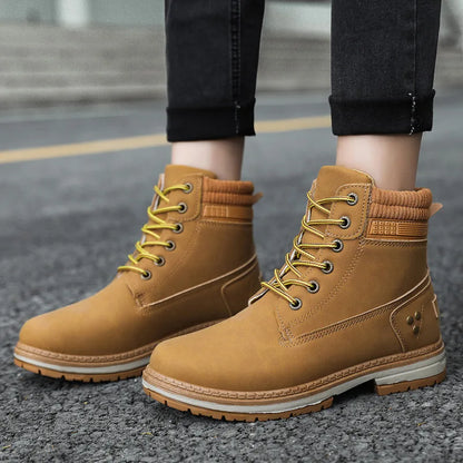 Trendy Women's Boots 2024 Autumn and Winter New Korean Edition Solid Color Outdoor Thick Bottom Versatile Women's Single Boots
