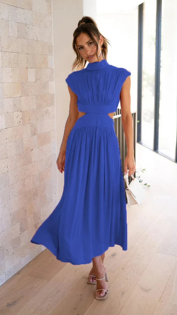 LM | Ladies pleated maxi dress