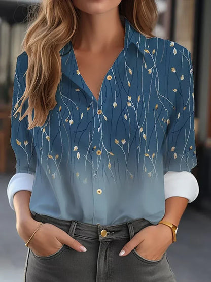 LM | Elegant blouse with floral print