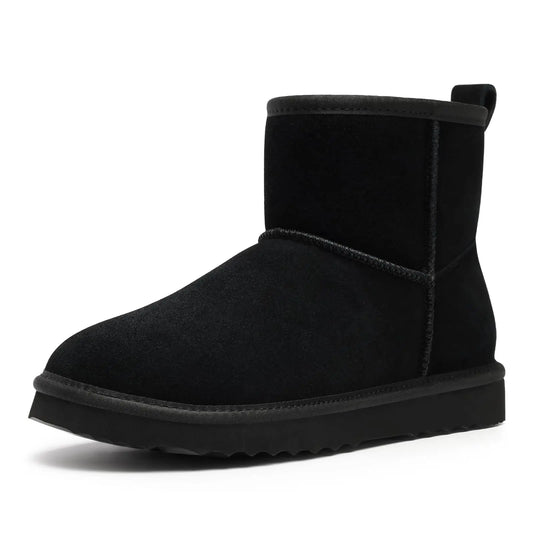 Kidmi Suede Plush Women Shoes Winter Snow Boots Warm Nonslip Mini Boots Cashmere Fuzzy Ankle Boots Women House Cottons Boots