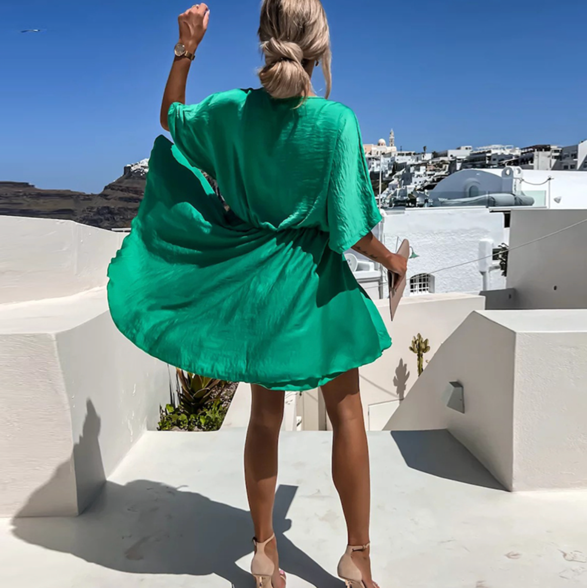 LM | Luxurious satin wrap dress