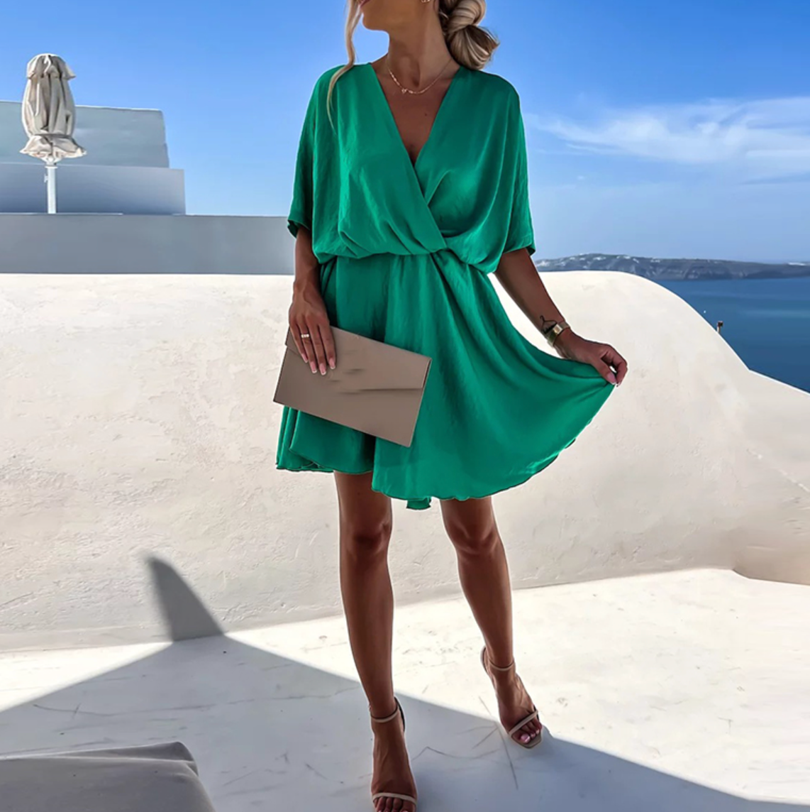 LM | Luxurious satin wrap dress