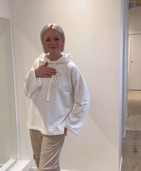 Klassische Weiße Hoodie-Jacke