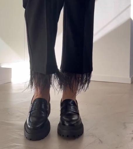 Glänzende Chunky-Loafer