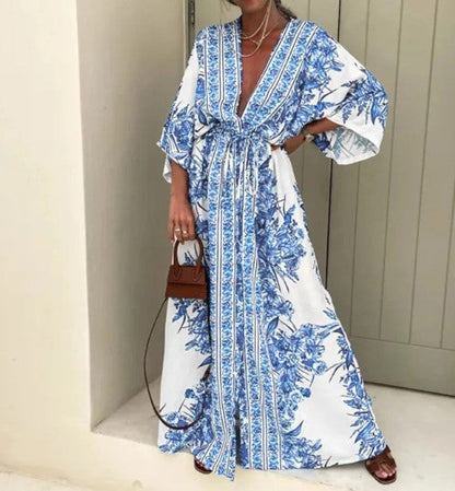 LM | Mia - Boho maxi style dress with ethnic print