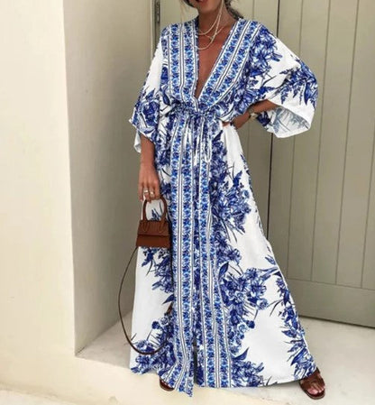 LM | Mia - Boho maxi style dress with ethnic print