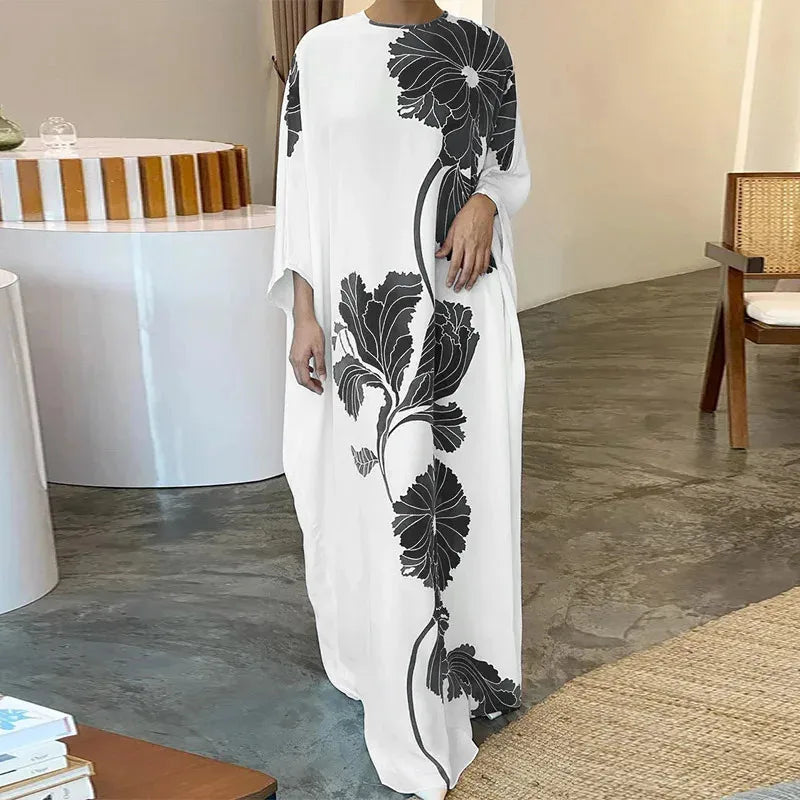 LM | Fashionable dress with floral print