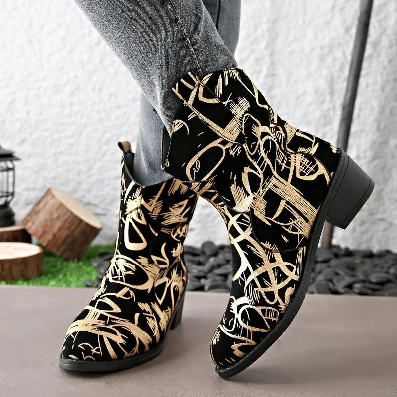 Fashion Plus Size Modern Boots Women 2024 Hot Sale Ladies Shoes Side Zipper Women's Boots New Crystal Round Toe Mid-Calf Boots