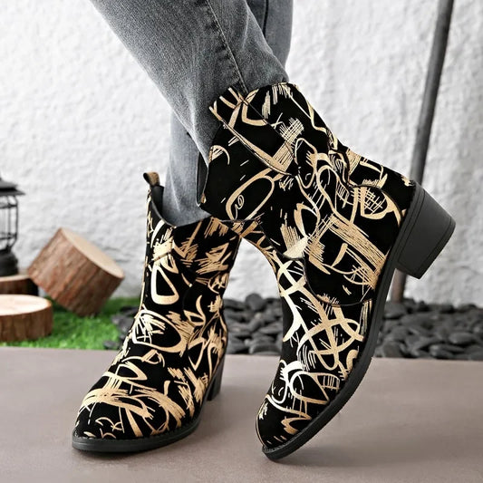 Fashion Plus Size Modern Boots Women 2024 Hot Sale Ladies Shoes Side Zipper Women's Boots New Crystal Round Toe Mid-Calf Boots