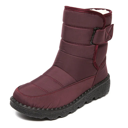 Waterproof Snow Boots for Women 2023 Thick Plush Winter Ankle Boots Woman Platform Keep Warm Cotton Padded Shoes