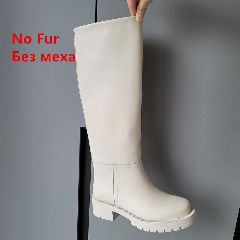 LM | Hot women's genuine leather knee boots