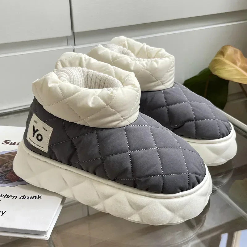 Thicken Warm Plush Waterproof Snow Boots for Women Thick Bottom Non Slip Winter Cotton Padded Shoes Woman Platform Ankle Booties