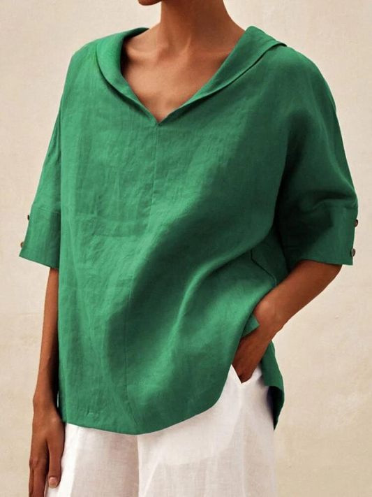 LM | Casual women's shirt with V-neck