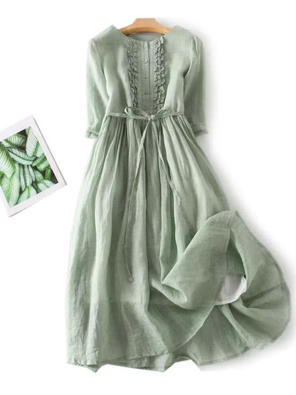 LM | Stylish linen dress