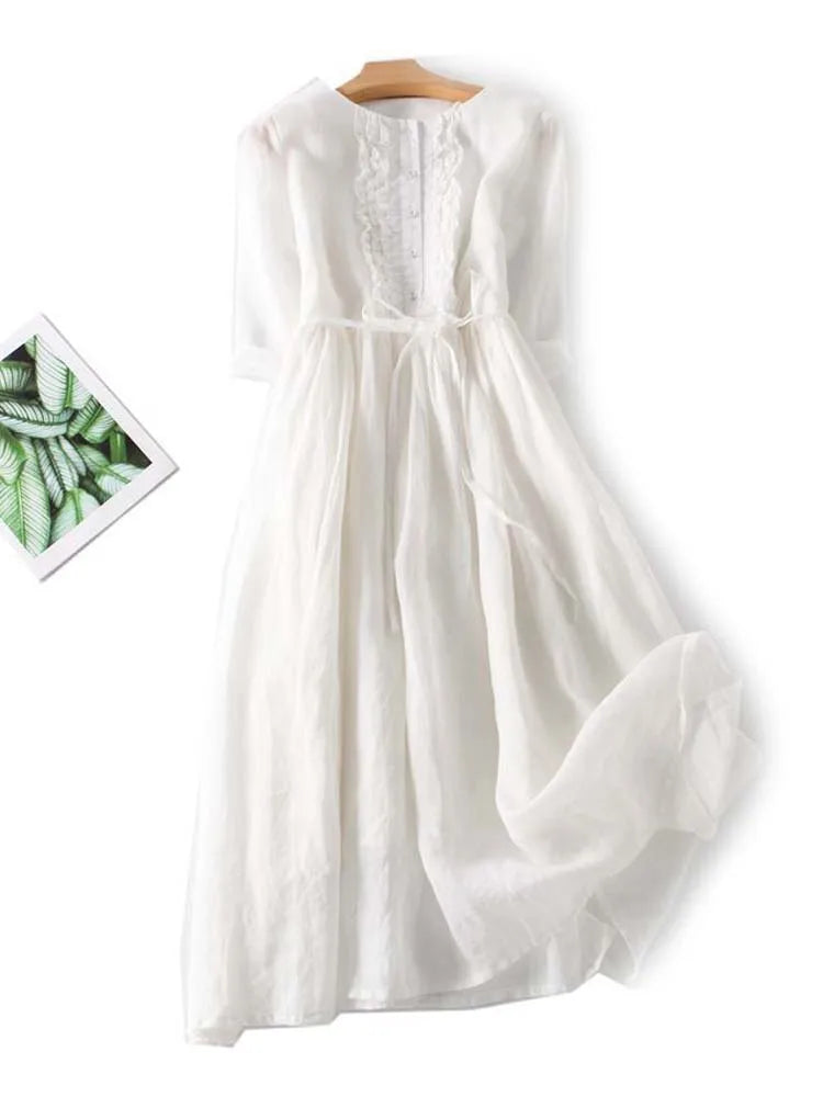 LM | Stylish linen dress