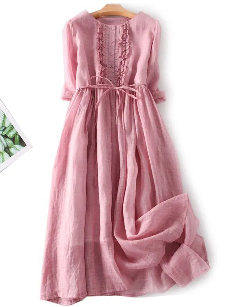 LM | Stylish linen dress