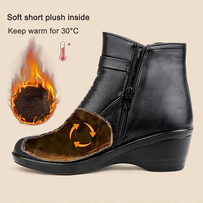 LM | SIDE ZIPPER PLATFORM BOWKNOT BOOTS