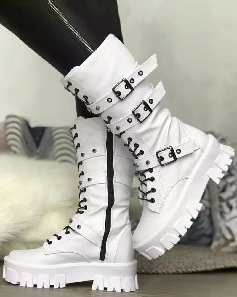 LM | Boots with zipper and buckles