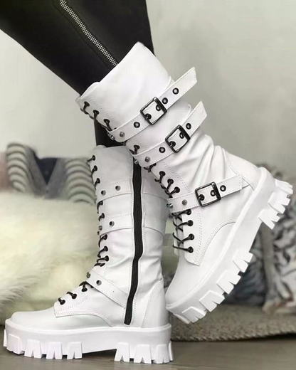 LM | Boots with zipper and buckles