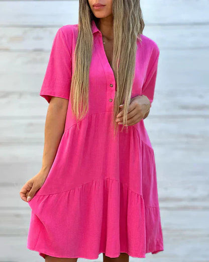 LM | Comfortable dress with turn-ups