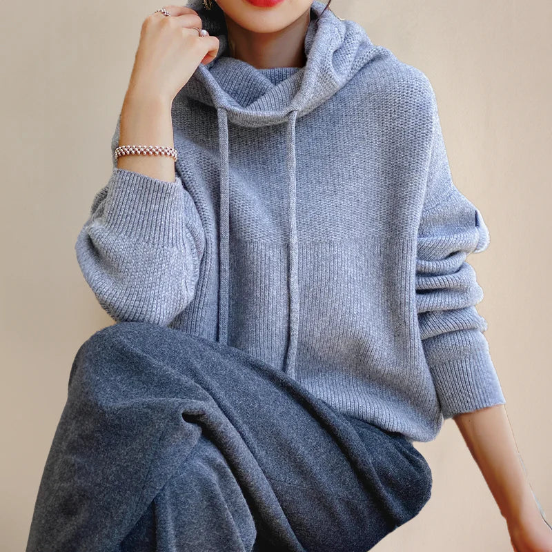 TS | Cozy pullover with drawstring