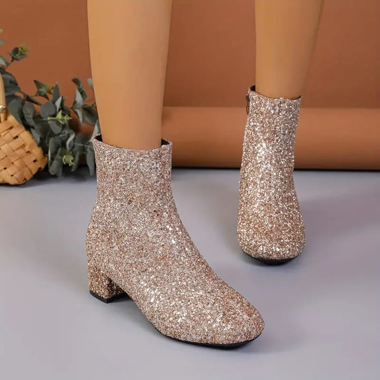 LM | PATTERN HEEL PARTY BOOTS