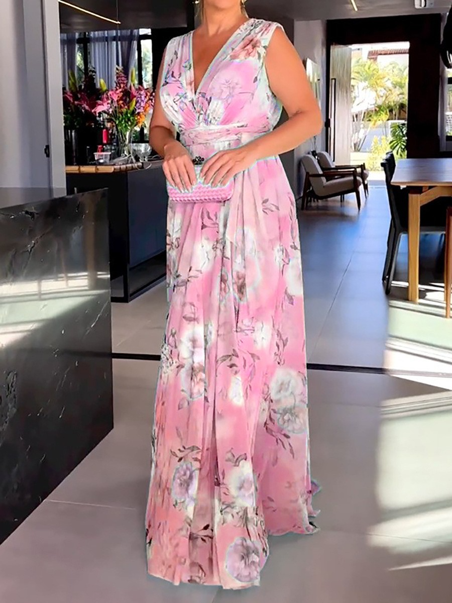 LM | Summer dress with V-neck