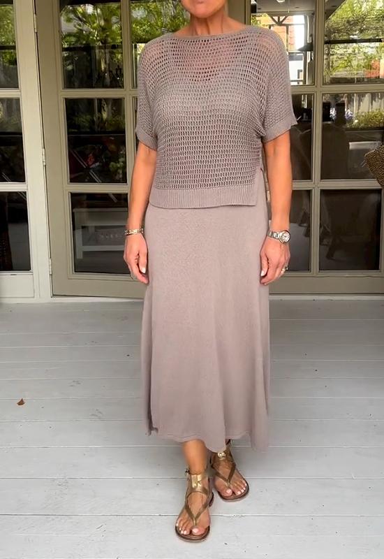 LM | Garter dress and sheer blouse