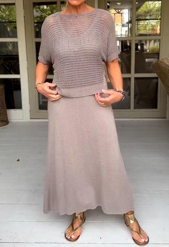 LM | Garter dress and sheer blouse