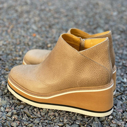 LM | 50% OFF )Zipper wedges ladies ankle boots