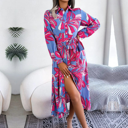 LM | Shirt dress with lace collar